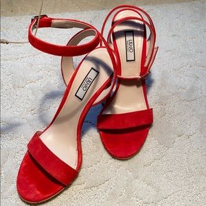 Liu Jo red suede heels